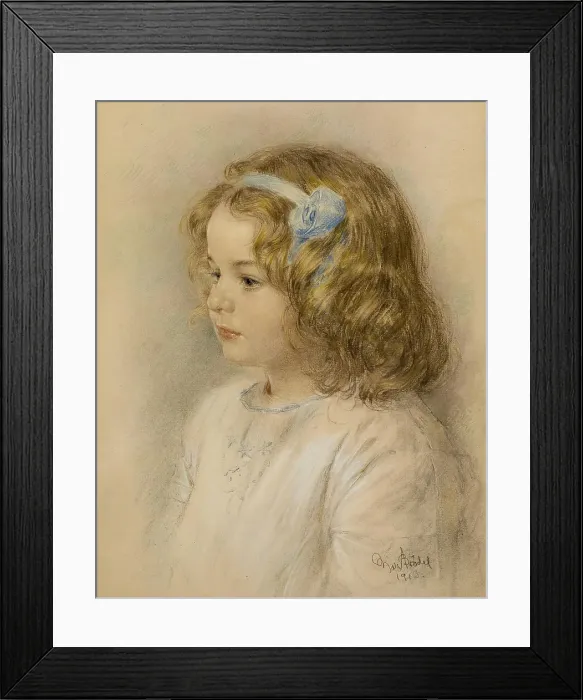 Framed Print : Portrait of Elsa Brodel, 1913. Creator: Max Brodel