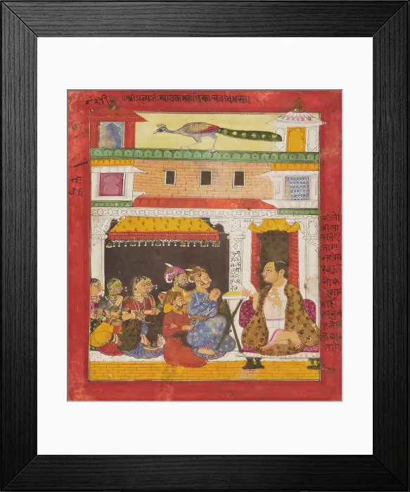 Framed Print : A Jain Monk Preaching, c1680. Creator: Unknown Framed Print : A Jain Monk Preaching, c1680. Creator: Unknown
