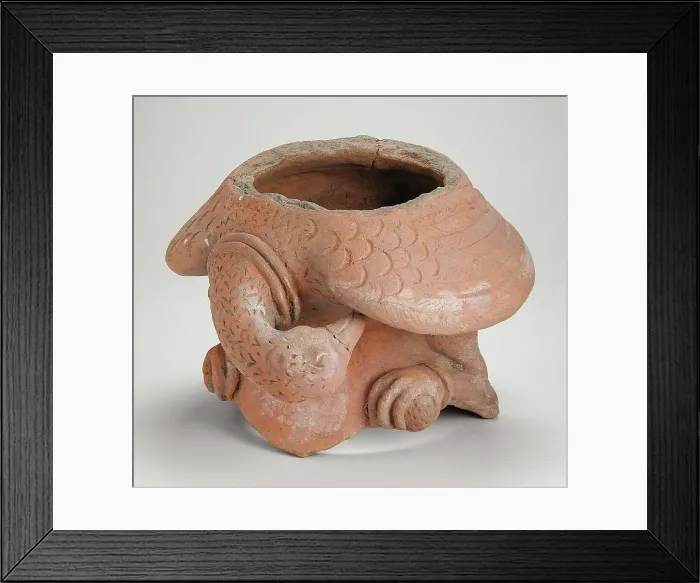 Framed Print : Bowl with Bird, 13th century. Creator: Unknown Framed Print : Bowl with Bird, 13th century. Creator: Unknown