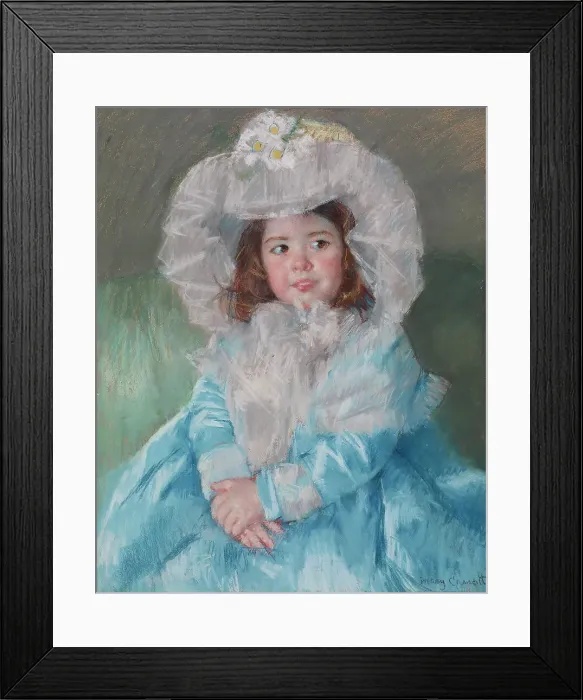 Framed Print : Margot (Lefebvre) in Blue, 1902. Creator: Mary Cassatt