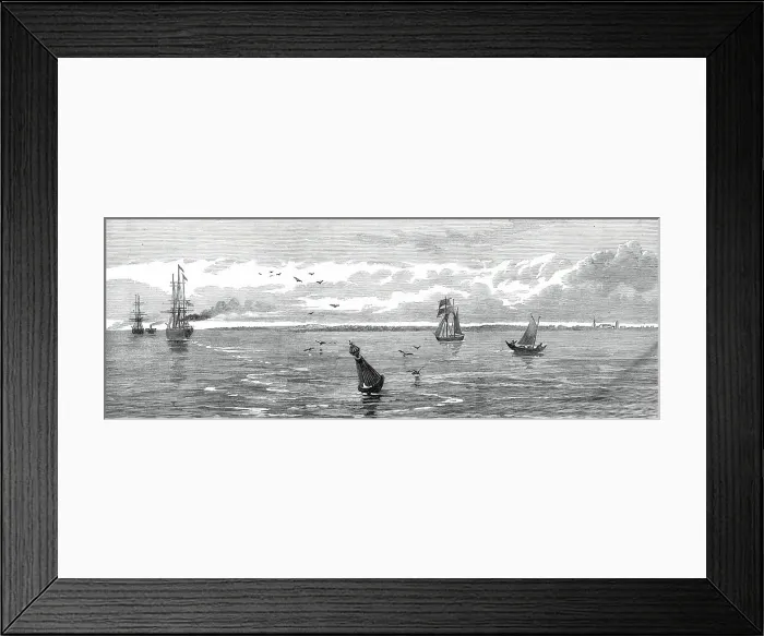 Framed Print : Saugor Lighthouse, off the mouth of the Hooghly, 1876. Creator: Unknown