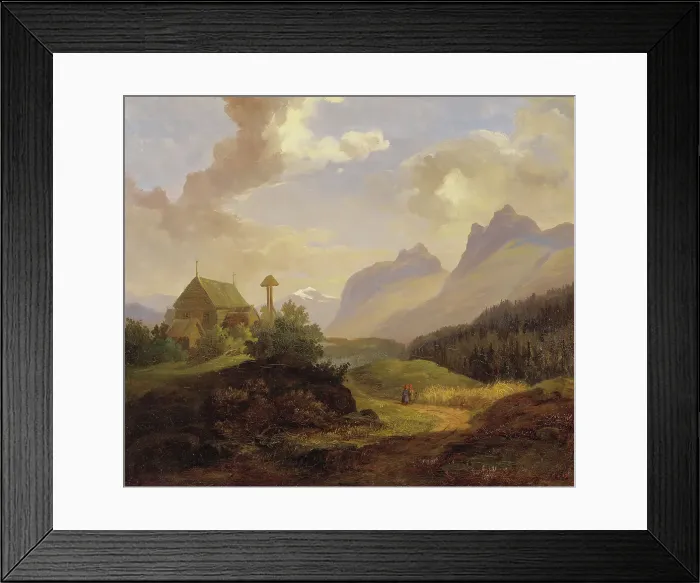 Framed Print : Scenery from Kvikkjokk, 1859. Creator: Charles XV, King of Sweden Framed Print : Scenery from Kvikkjokk, 1859. Creator: Charles XV, King of Sweden