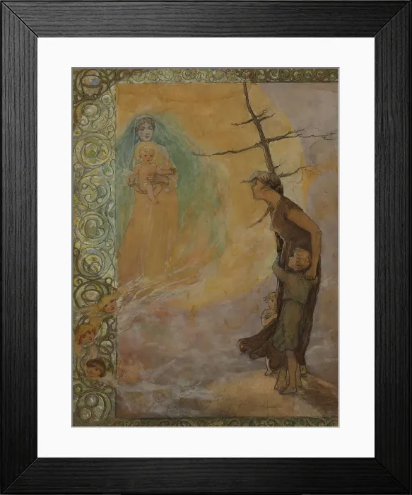 Framed Print : The Light of the World, 1881. Creator: Louis Prang Framed Print : The Light of the World, 1881. Creator: Louis Prang