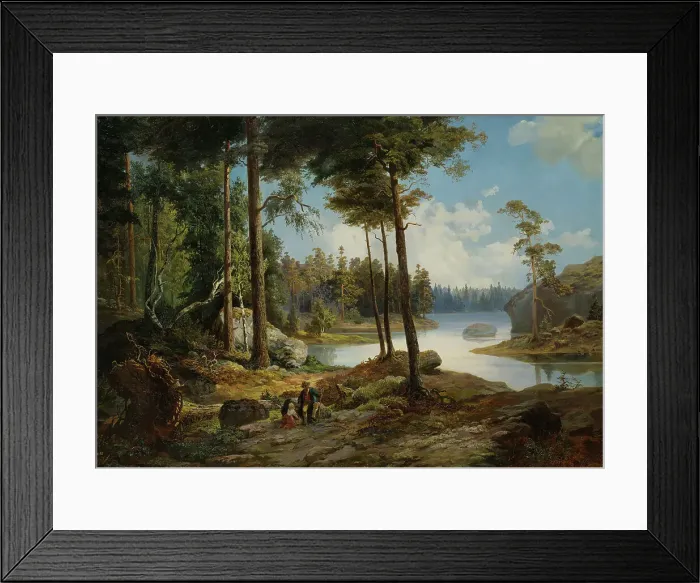Framed Print : View from Värmdö, 1865. Creator: Charles XV, King of Sweden Framed Print : View from Värmdö, 1865. Creator: Charles XV, King of Sweden