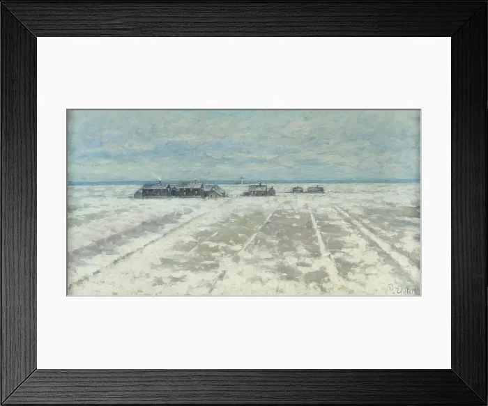 Framed Print : Winter Landscape. Scene from Öland, 1890s. Creator: Per Ekstrom Framed Print : Winter Landscape. Scene from Öland, 1890s. Creator: Per Ekstrom