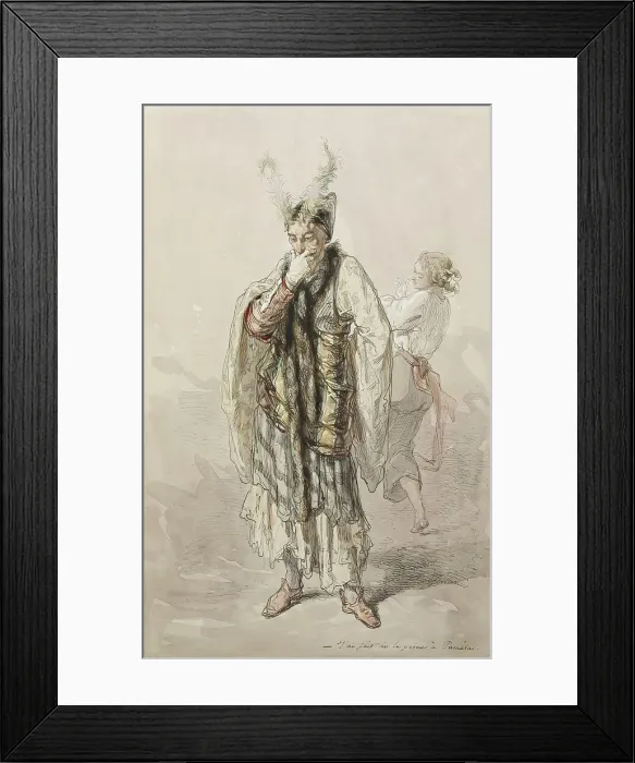 Framed Print : Actors, 1855-1857. Creator: Paul Gavarni Framed Print : Actors, 1855-1857. Creator: Paul Gavarni