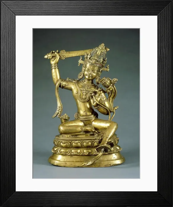 Framed Print : The Bodhisattva Manjushri, 13th century. Creator: Unknown Framed Print : The Bodhisattva Manjushri, 13th century. Creator: Unknown