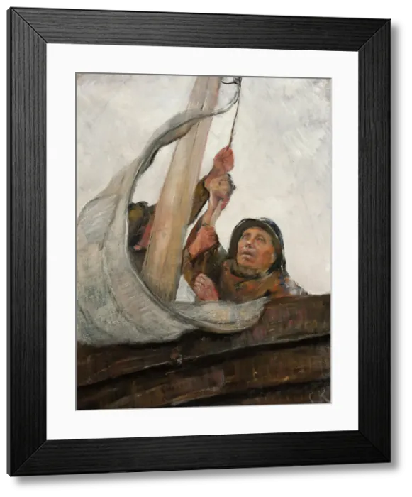 Framed Print : Setting Sail. Creator: Christian Krohg Framed Print : Setting Sail. Creator: Christian Krohg