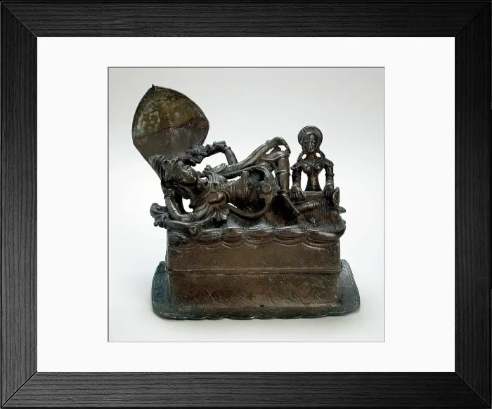 Framed Print : Vishnu in His Cosmic Sleep, 13th century. Creator: Unknown Framed Print : Vishnu in His Cosmic Sleep, 13th century. Creator: Unknown