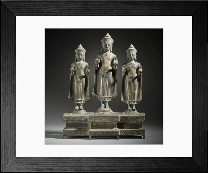 Framed Print : Buddhist Triad (image 1 of 4), 13th century. Creator: Unknown Framed Print : Buddhist Triad (image 1 of 4), 13th century. Creator: Unknown