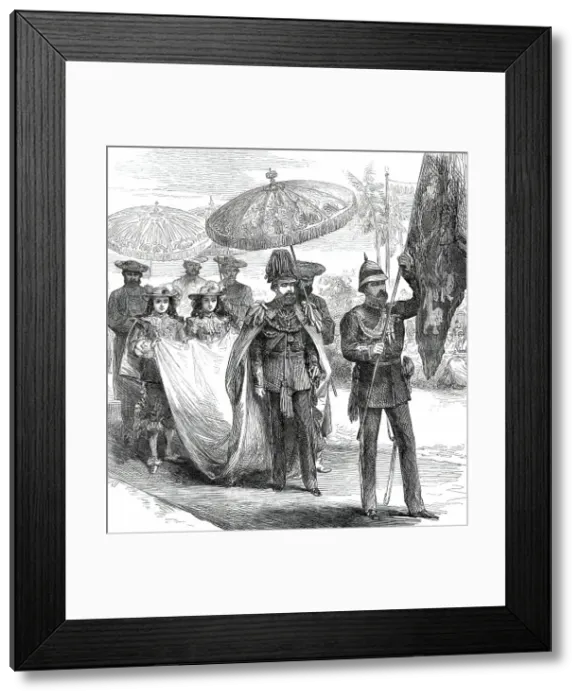 Framed Print : The Grand Chapter of the Star of India at Calcutta: the Prince of Wales...1876. Creator: Unknown Framed Print : The Grand Chapter of the Star of India at Calcutta: the Prince of Wales...1876. Creator: Unknown