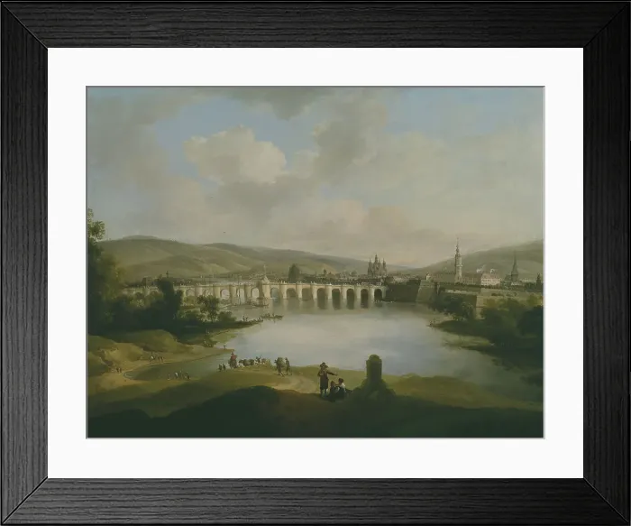 Framed Print : View of a Town, mid-18th century. Creator: Christian Wilhelm Ernst Dietrich Framed Print : View of a Town, mid-18th century. Creator: Christian Wilhelm Ernst Dietrich
