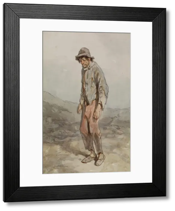 Framed Print : Misery, c1855. Creator: Paul Gavarni Framed Print : Misery, c1855. Creator: Paul Gavarni