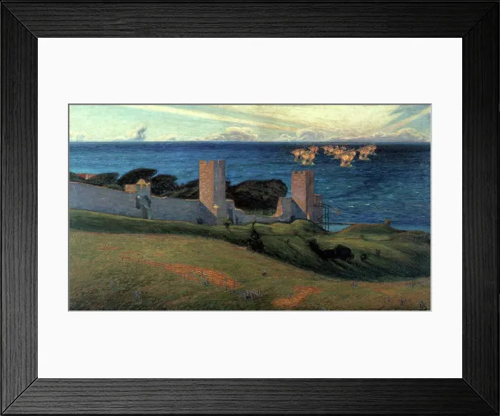 Framed Print : Vision. Scene from Visby, 1894. Creator: Sven Richard Bergh Framed Print : Vision. Scene from Visby, 1894. Creator: Sven Richard Bergh