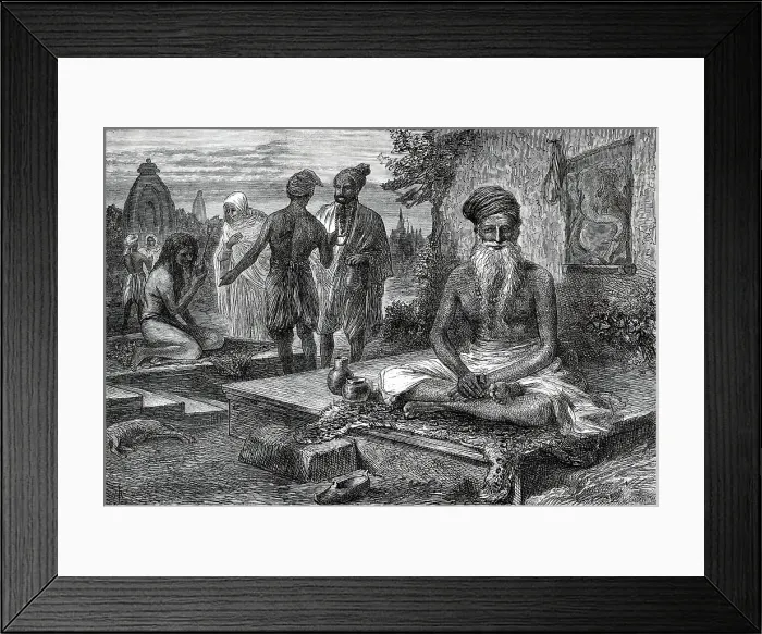 Framed Print : Joghi Wallahs at Benares, from a sketch by one of our special artists, 1876. Creator: Unknown Framed Print : Joghi Wallahs at Benares, from a sketch by one of our special artists, 1876. Creator: Unknown