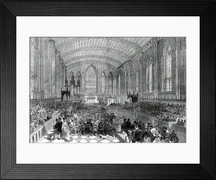 Framed Print : Christmas-Day Service in Calcutta Cathedral, attended by the Prince of Wales...1876. Creator: Unknown Framed Print : Christmas-Day Service in Calcutta Cathedral, attended by the Prince of Wales...1876. Creator: Unknown
