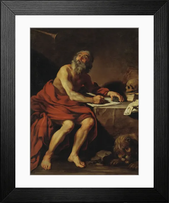 Framed Print : The Vision of St Jerome, 1626. Creator: Claude Vignon