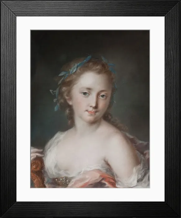 Framed Print : Young Woman with a Wreath of Laurels, c18th century. Creator: Rosalba Giovanna Carriera Framed Print : Young Woman with a Wreath of Laurels, c18th century. Creator: Rosalba Giovanna Carriera