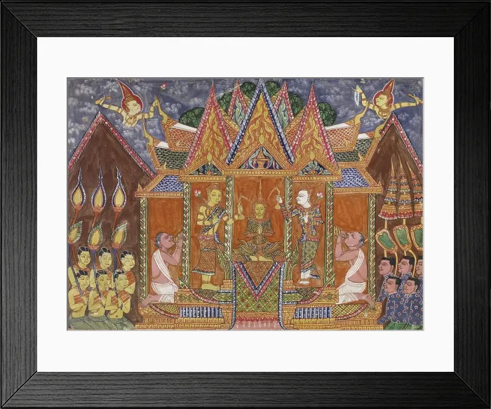 Framed Print : Vessantara Jataka, Chapter 1, 1920-1940. Creator: Unknown Framed Print : Vessantara Jataka, Chapter 1, 1920-1940. Creator: Unknown