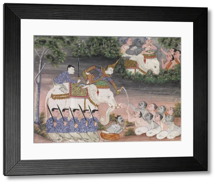 Framed Print : Vessantara Jataka, Chapter 2 (Himavanta Forest), 1920-1940. Creator: Unknown Framed Print : Vessantara Jataka, Chapter 2 (Himavanta Forest), 1920-1940. Creator: Unknown