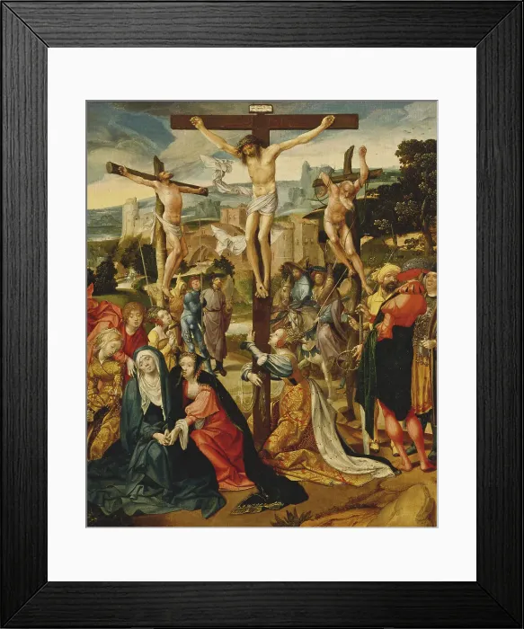 Framed Print : The Crucifixion, between 1500 and 1527. Creator: Cornelius Engebrechtsz Framed Print : The Crucifixion, between 1500 and 1527. Creator: Cornelius Engebrechtsz