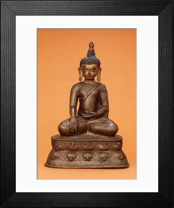 Framed Print : Buddha Shakyamuni or the Jina Buddha Akshobhya (image 1 of 2), 14th century. Creator: Unknown Framed Print : Buddha Shakyamuni or the Jina Buddha Akshobhya (image 1 of 2), 14th century. Creator: Unknown
