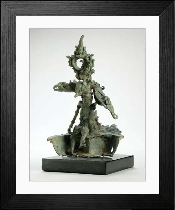 Framed Print : Lamp with Boy, 14th century. Creator: Unknown Framed Print : Lamp with Boy, 14th century. Creator: Unknown