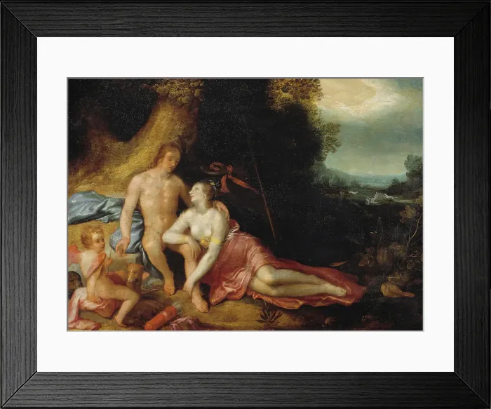 Framed Print : Venus and Adonis, 1603. Creator: Cornelis Cornelisz van Haarlem Framed Print : Venus and Adonis, 1603. Creator: Cornelis Cornelisz van Haarlem