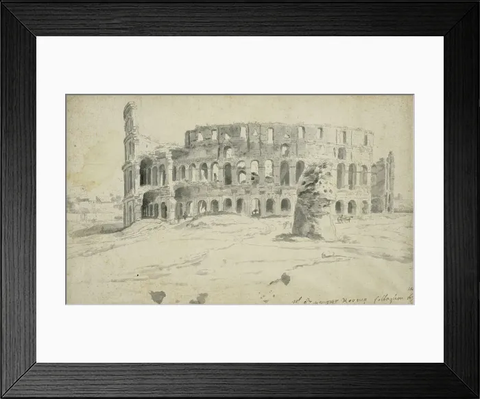 Framed Print : View of the Colosseum in Rome, unknown date. Creator: Anon Framed Print : View of the Colosseum in Rome, unknown date. Creator: Anon