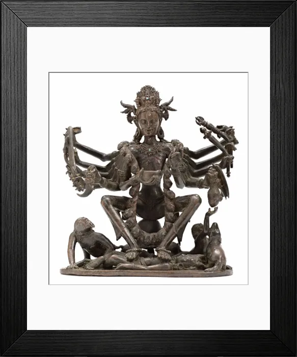 Framed Print : The Hindu Goddess Chamunda, 14th century. Creator: Unknown