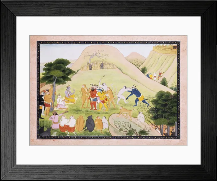 Framed Print : Capture of Demons in Lanka, 1775-1800. Creator: Unknown Framed Print : Capture of Demons in Lanka, 1775-1800. Creator: Unknown