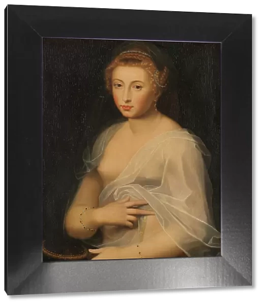 Young Lady Holding a Mirror, 17th century. Creator: Unknown