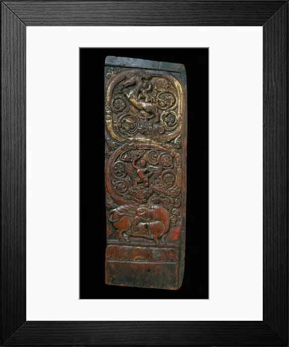 Framed Print : Throneback Panel, 14th century. Creator: Unknown Framed Print : Throneback Panel, 14th century. Creator: Unknown