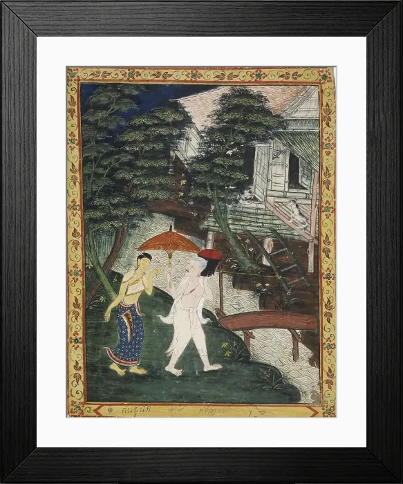 Framed Print : Vessantara Jataka, Chapter 5 (Jujaka), 1850-1870. Creator: Unknown Framed Print : Vessantara Jataka, Chapter 5 (Jujaka), 1850-1870. Creator: Unknown