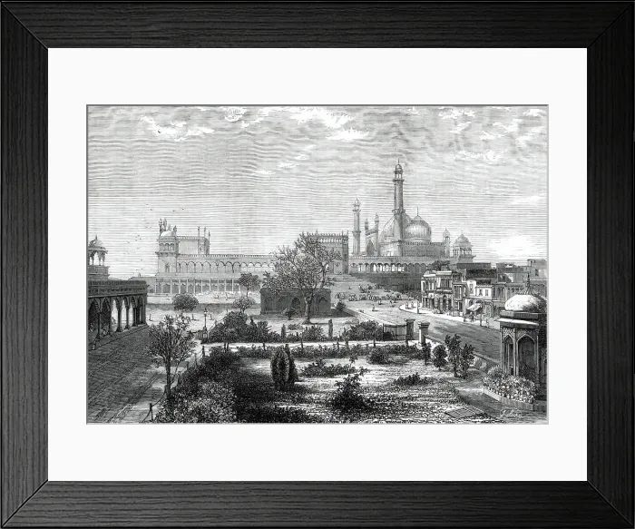 Framed Print : The Jumna Musjid, Delhi, 1876. Creator: Unknown Framed Print : The Jumna Musjid, Delhi, 1876. Creator: Unknown