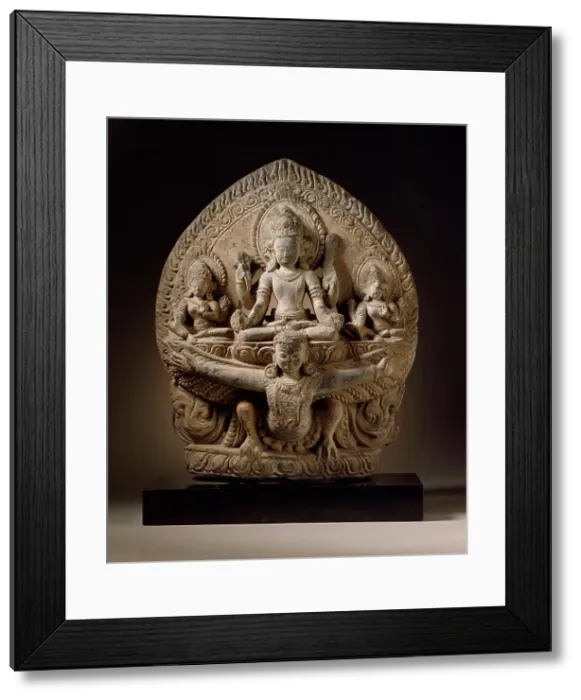 Framed Print : The Hindu God Vishnu on His Mount Garuda, 14th century. Creator: Unknown Framed Print : The Hindu God Vishnu on His Mount Garuda, 14th century. Creator: Unknown