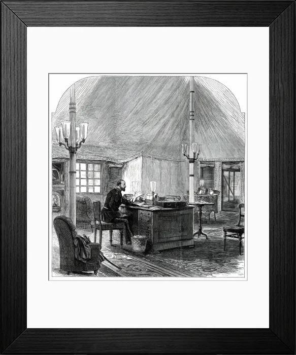 Framed Print : The Royal Visit to India: private tent of the Prince of Wales at the camp of Delhi...1876. Creator: Unknown Framed Print : The Royal Visit to India: private tent of the Prince of Wales at the camp of Delhi...1876. Creator: Unknown
