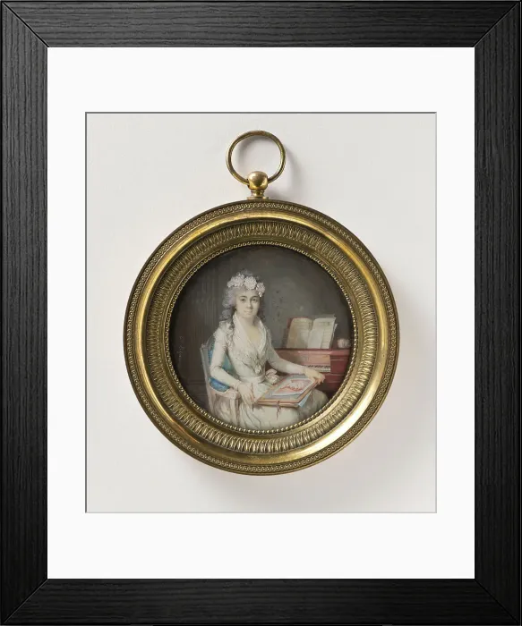 Framed Print : Portrait of a woman, c19th century. Creator: Étienne-Charles Leguay Framed Print : Portrait of a woman, c19th century. Creator: Étienne-Charles Leguay