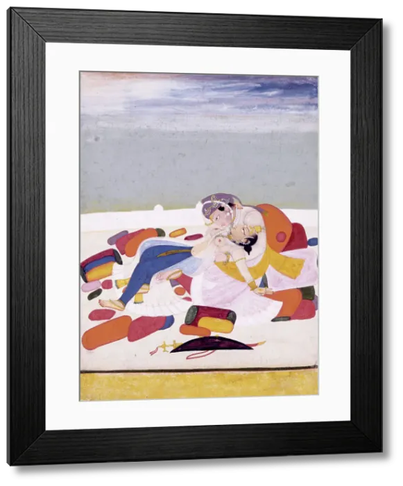 Framed Print : Lovers on a Terrace, 1800-25. Creator: Chokha