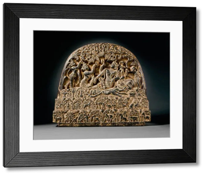 Framed Print : Shiva's Family on Mount Kailasa, 14th-15th century. Creator: Unknown Framed Print : Shiva's Family on Mount Kailasa, 14th-15th century. Creator: Unknown