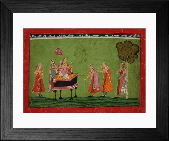 Framed Print : Princess with a Hawk, between c1730 and c1740. Creator: Unknown Framed Print : Princess with a Hawk, between c1730 and c1740. Creator: Unknown