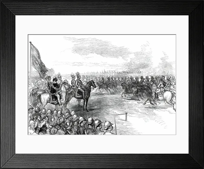 Framed Print : The Royal Visit to India: Grand Review at Delhi - the Gallop Past...1876. Creator: C.R Framed Print : The Royal Visit to India: Grand Review at Delhi - the Gallop Past...1876. Creator: C.R