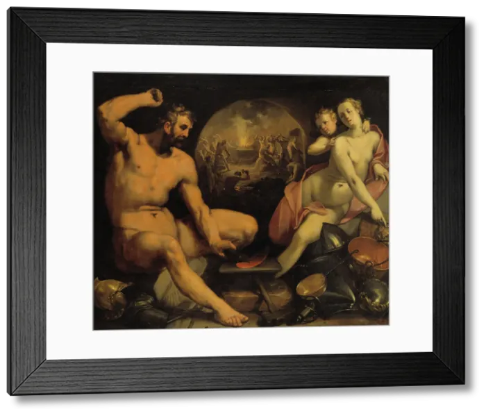 Framed Print : Venus and Vulcan, 1590. Creator: Cornelis Cornelisz van Haarlem Framed Print : Venus and Vulcan, 1590. Creator: Cornelis Cornelisz van Haarlem