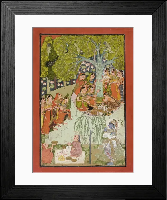 Framed Print : Tree Worship, between c1730 and c1750. Creator: Unknown Framed Print : Tree Worship, between c1730 and c1750. Creator: Unknown