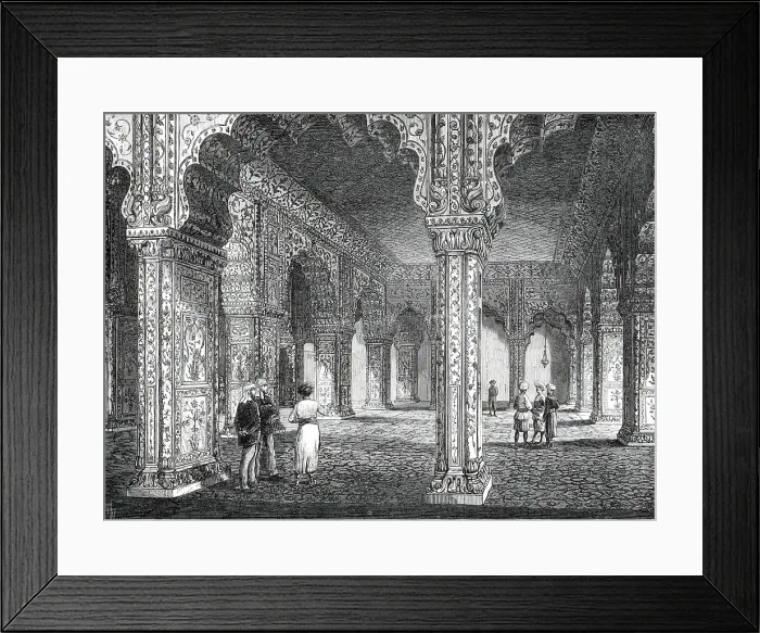 Framed Print : The Royal Visit to India: Interior of the Dewan-I-Khas, in the Palace at Delhi, 1876. Creator: Unknown Framed Print : The Royal Visit to India: Interior of the Dewan-I-Khas, in the Palace at Delhi, 1876. Creator: Unknown