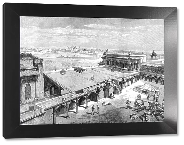 The Royal Visit to India: the Taj Mahal, from the Fort, Agra, 1876. Creator: Unknown