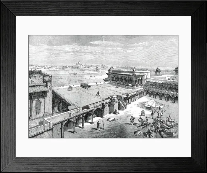 Framed Print : The Royal Visit to India: the Taj Mahal, from the Fort, Agra, 1876. Creator: Unknown Framed Print : The Royal Visit to India: the Taj Mahal, from the Fort, Agra, 1876. Creator: Unknown