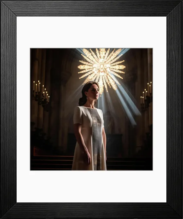 Framed Print : AI IMAGE - Portrait of Catherine, Princess of Wales, 2023. Creator: Heritage Images Framed Print : AI IMAGE - Portrait of Catherine, Princess of Wales, 2023. Creator: Heritage Images