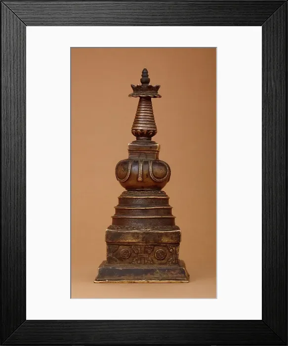 Framed Print : Stupa (Tibetan: Chöten) with Relics (image 2 of 2), 15th century. Creator: Unknown Framed Print : Stupa (Tibetan: Chöten) with Relics (image 2 of 2), 15th century. Creator: Unknown