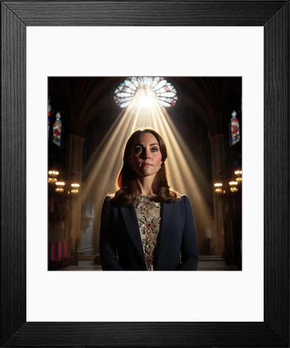 Framed Print : AI IMAGE - Portrait of Catherine, Princess of Wales, 2023. Creator: Heritage Images Framed Print : AI IMAGE - Portrait of Catherine, Princess of Wales, 2023. Creator: Heritage Images